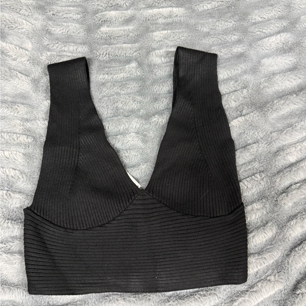 Othr Black Ribbed Sleeveless Top